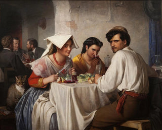 in a Roman Osteria - Carl Bloch — artwork view