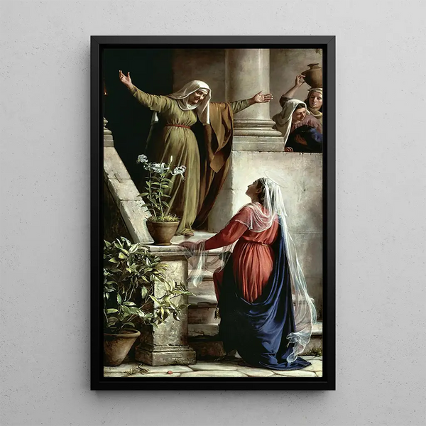 Marie and Elizabeth - Carl Bloch — framed artwork on a wall