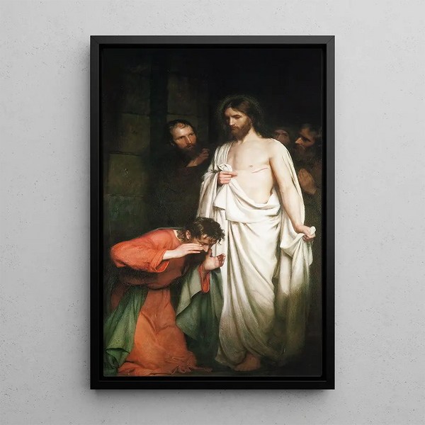 L'Incrédulité de Saint Thomas - Carl Bloch — framed artwork on a wall
