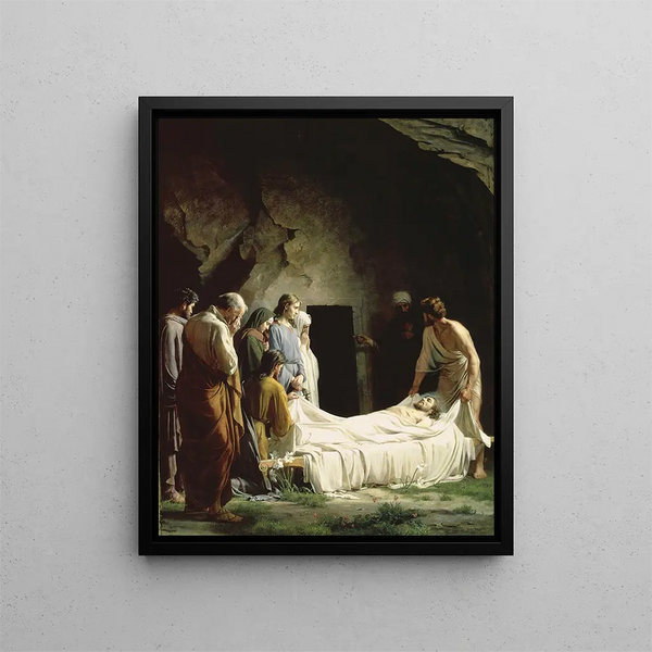The Entombment - Carl Bloch — framed artwork on a wall