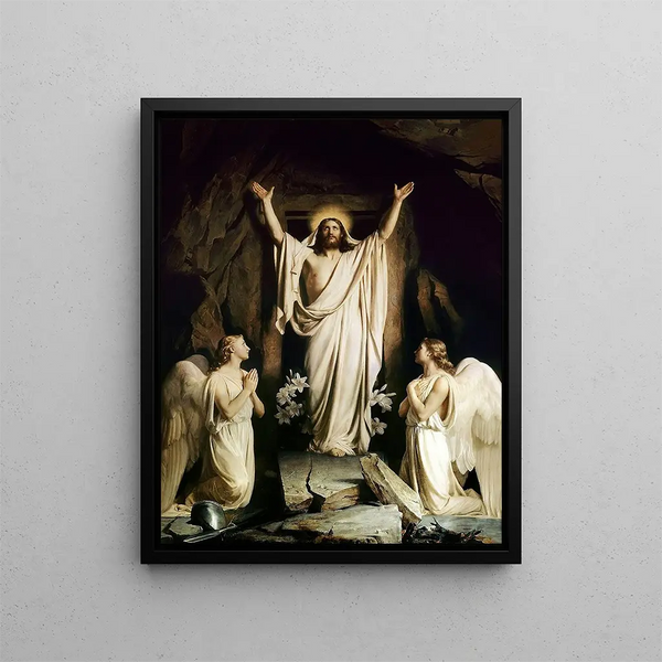 The Resurrection - Carl Bloch — framed artwork on a wall
