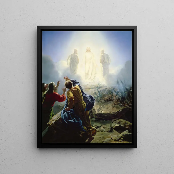 Jesus Transfiguration - Carl Bloch — framed artwork on a wall