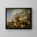 Hunting the Bear - Carl Borromäus Andreas Ruthart — framed artwork on a wall