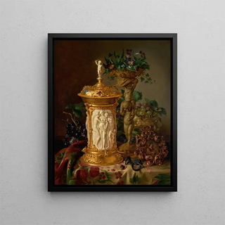 Nature morte - Carl Borromäus Fruwirth — framed artwork on a wall