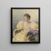 Portrait of an elegant lady in a yellow dress - Carl Bunzl — framed artwork on a wall