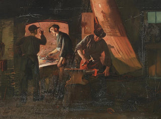 in a forge - Carl Carlsen — artwork view