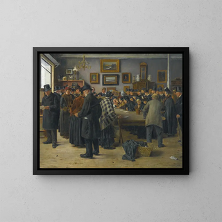 in the auction room - Carl Carlsen — framed artwork on a wall