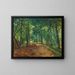 Summer Day in the Forest with Two Children on a Path - Carl Carlsen — framed artwork on a wall