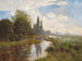 Three young women on a summer outing in a landscape - Carl Carlsen — artwork view