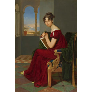 Young lady with drawing instrument, Countess Thekla Ludolf - Carl Christian Vogel von Vogelstein — artwork view