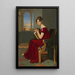 Young lady with drawing instrument, Countess Thekla Ludolf - Carl Christian Vogel von Vogelstein — framed artwork on a wall