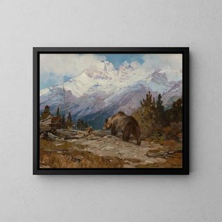Son domaine - Carl Clemens Moritz Rungius — framed artwork on a wall