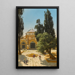 Reproduction of the painting La mosquée Al-Aqsa Jérusalem - Carl Cowen Schirm