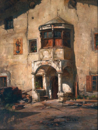 A South-Facing Courtyard - Carl Eduard Onken — artwork view