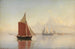 A schooner and two large sailing ships off the coast - Carl Emil Baagøe — artwork view