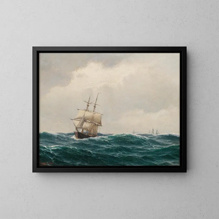 Maritime Painting II - Carl Emil Baagøe — framed artwork on a wall