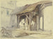 a Hessoise farm with a well house - Carl Engel — artwork view