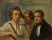 Self-portrait with friends - Carl Engel — artwork view