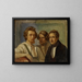 Self-portrait with friends - Carl Engel — framed artwork on a wall