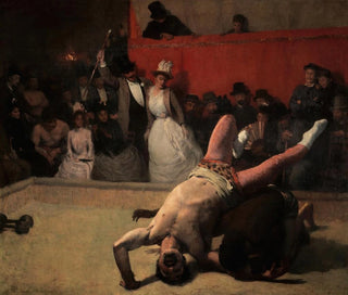 Les lutteurs, scène de la foire de Neuilly - Carl Ernst von Stetten — artwork view