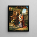 Sainte Élisabeth, landgravine of Thuringia, fleeing Wartburg, finds refuge with a hermit - Carl Fieldgraf — framed artwork on a wall