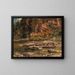 a wooded river landscape - Carl Franz Emanuel Haunold — framed artwork on a wall