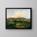 Vienne, view of the church and barracks in Mauer from Lange Gasse - Carl Franz Michael Geyling — framed artwork on a wall
