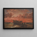 Wreck on the West Coast of Jutland at Sunset - Carl Frederik Sørensen — framed artwork on a wall