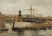 Port of Malmö in cloudy weather - Carl Frederik Sørensen — artwork view