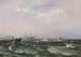 Marine painting with ships in cool weather - Carl Frederik Sørensen — artwork view