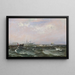 Marine painting with ships in cool weather - Carl Frederik Sørensen — framed artwork on a wall