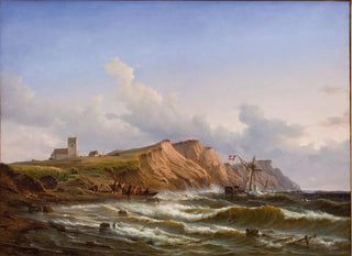 Shipwreck after a storm off the west coast of Jutland near Ferring Church - Carl Frederik Sørensen — artwork view
