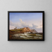 Shipwreck after a storm off the west coast of Jutland near Ferring Church - Carl Frederik Sørensen — framed artwork on a wall