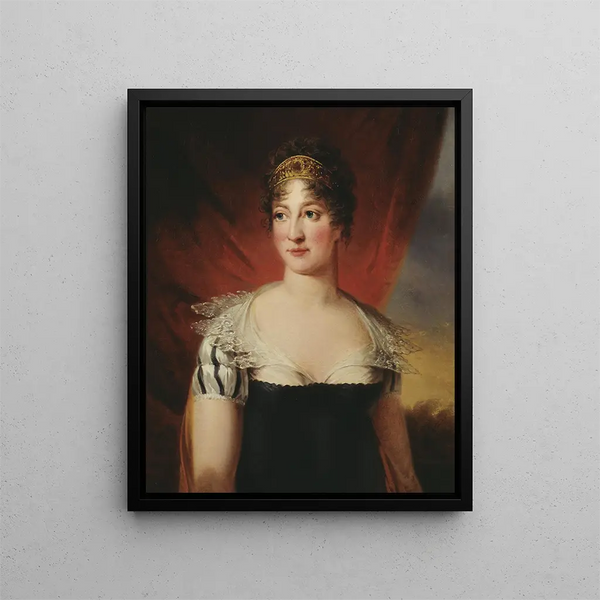 Hedvig Elisabet Charlotta 1759-1818 Queen of Sweden Princess of Holstein-Gottorp - Carl Frederik von Breda — framed artwork on a wall