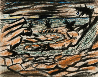Coastal Landscape Painting - Carl Fredrik Hill — artwork view
