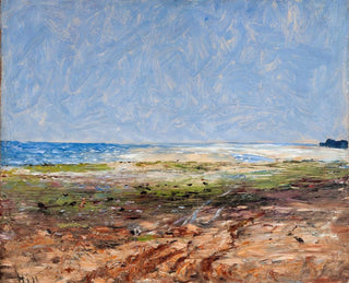 Coastal scene painting at Luc-sur-Mer - Carl Fredrik Hill — artwork view
