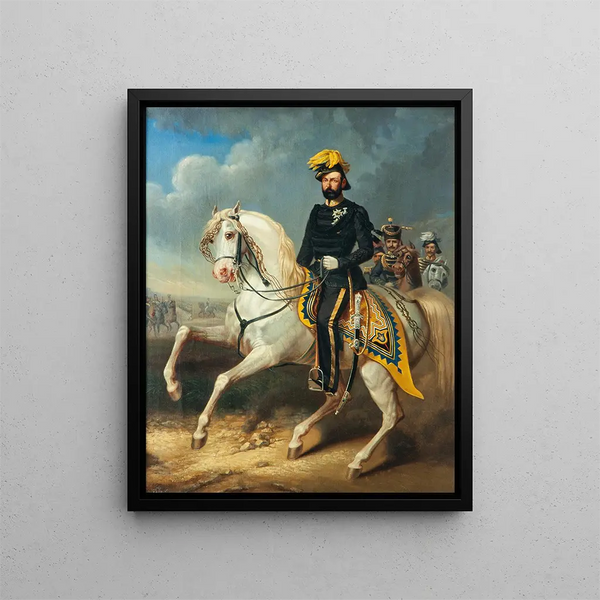 Charles XV, King of Sweden and Norway (1860-1872) - Carl Fredrik Kirboe — framed artwork on a wall