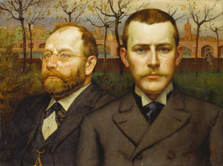 Double portrait painting of Heinrich Pallmann and Heinrich Weizsäcker - Carl Freiherr von Pidoll zu Quintenbach — artwork view