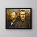 Double portrait painting of Heinrich Pallmann and Heinrich Weizsäcker - Carl Freiherr von Pidoll zu Quintenbach — framed artwork on a wall