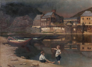 River Scene Painting - Carl Freiherr von Pidoll zu Quintenbach — artwork view