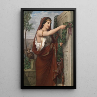 Vestale avec guirlande de lierre - Carl Friedrich Deckler — framed artwork on a wall