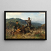 A Successful Hunt - Carl Friedrich Deiker — framed artwork on a wall