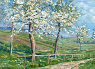 Spring Landscape Painting - Carl Friedrich Felber — artwork view