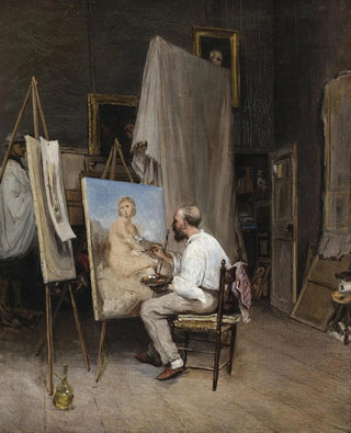 The painter in his studio - Carl Friedrich Heinrich Werner — artwork view