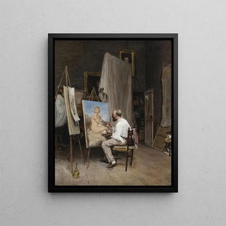 The painter in his studio - Carl Friedrich Heinrich Werner — framed artwork on a wall