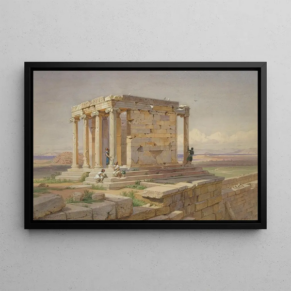 the Temple of Athena Nike View from the northeast - Carl Friedrich Heinrich Werner — framed artwork on a wall