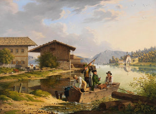 Vue sur le Walchensee - Carl Friedrich Heinzmann — artwork view