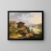 Vue sur le Walchensee - Carl Friedrich Heinzmann — framed artwork on a wall