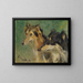Portrait of Two Borzoi Dogs - Carl Friedrich Kapstein — framed artwork on a wall