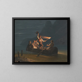 Night Crossing - Carl Friedrich Moritz Müller — framed artwork on a wall